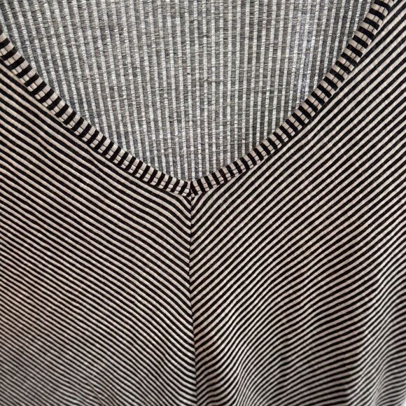 French Laundry Black and White Striped V-Neck Blouse - Picture 6 of 6